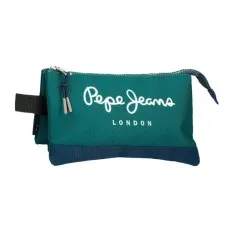 Estojo Escolar Triplo PEPE JEANS Ben Verde | Ref. 186.6954321