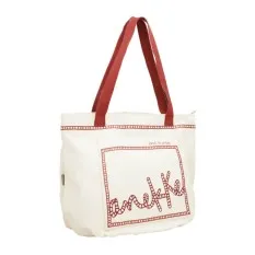 ANEKKE Saco de Praia Flexível Hollywood Bege/Bordô | Ref. 280.38474-231
