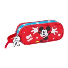 Estojo Escolar Duplo MICKEY Fantastic Azul/Vermelho, Modelo: Estojo Duplo, Cor: Azul/Vermelho