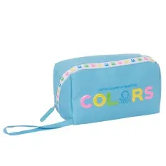 Estojo Escolar Quadrado Grande BENETTON Spring Azul Claro | Ref. 248.812451050