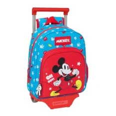 Mochila Infantil 34Cm c/ Carro MICKEY Fantastic Azul/Vermelho