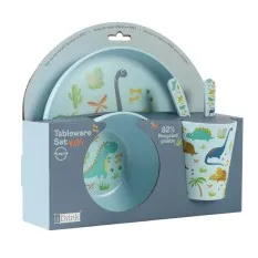 Conj. Prato, Copo, Taça e Talheres I-DRINK Dinossauro Verde | Ref. 343.ID5301C