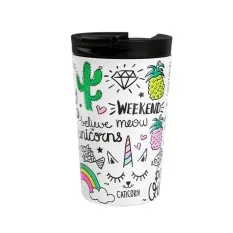 Copo de Viagem 260ml I-TOTAL Unicórnio Branco | Ref. 343.ID0242