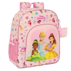 Mochila Escolar Júnior Adap. 38cm PRINCESAS Summer Adventures Rosa | Ref. 248.612480640