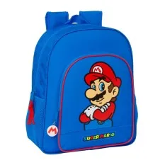 Mochila Escolar Júnior Adap. 38Cm SUPER MARIO Play Azul | Ref. 248.612371640