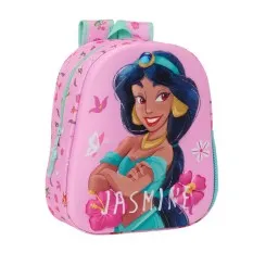 Mochila Infantil 33cm JASMINE 3D Rosa | Ref. 248.622458890