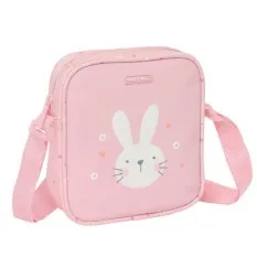 Bolsa de Tiracolo Fácil Limpeza SAFTA Bunny Rosa, Cor: Bunny