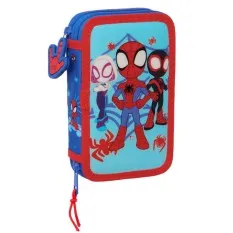 Estojo Escolar Duplo 28 Peças SPIDEY Amazing Friends Azul | Ref. 248.442432854