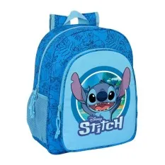 Mochila Escolar Júnior Adap. 38Cm STITCH Azul | Ref. 248.612388640