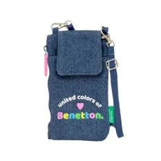 Porta-Moedas / Telemóvel BENETTON Denim Azul Ganga | Ref. 248.842415695