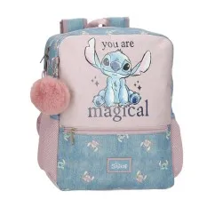 Mochila Pré-Escolar Adap. 33cm STITCH You Are Magical Azul Ganga | Ref. 186.38522D1