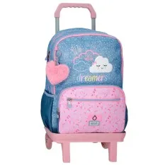 Mochila Escolar Adap. 44cm 2C c/ Carro ENSO Dreamers Azul | Ref. 186.96927T1