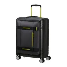 AMERICAN TOURISTER Mala de Cabine 55cm 4R Exp. Coated Hello Cabin Preto/Lima | Ref. 92MC400519