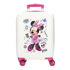 Mala de Cabine / Trolley 50cm 4 Rodas MINNIE Party Branca | Ref. 186.4751341