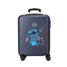 Mala de Cabine / Trolley 55cm 4 Rodas STITCH Excited Azul Escuro | Ref. 186.4371142