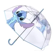 Guarda-Chuvas Comprido Aut. 61/8 94cm STITCH Transparente | Ref. 299.2400000672