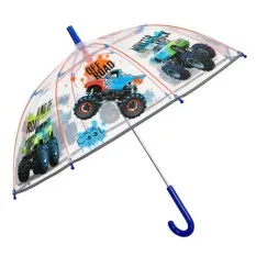 Guarda-Chuvas Comprido Manual 45/8 74cm c/ Refletor CUATROGOTAS Monster Truck | Ref. 319.15637