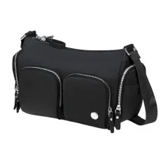 SAMSONITE Bolsa de Ombro c/ 2 Bolsos Frontais Karissa Evo Preta | Ref. 92KP200309