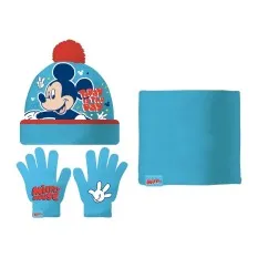 Conjunto de Gola, Gorro e Luvas Bebé 44/46 MICKEY Azul | Ref. 248.WD14755