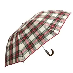 Guarda-Chuva Unisexo Dobrável Aut. 58/10 EZPELETA 10046 Xadrês Bege | Ref. 104.10046BE