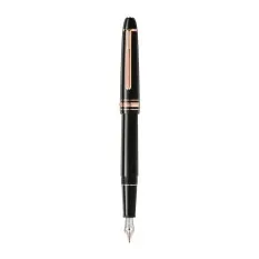 Caneta-tinteiro 145 MONTBLANC (M) Meisterstück Revestida Rose Gold Preta | Ref. 238.132485