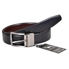 Cinto de Pele DOGGY 105cm Reversível Preto/Castanho | Ref. 86.005/036-105