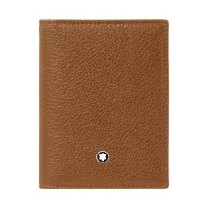 Porta-Cartões Vertical 4CC MONTBLANC Soft Grain Caramelo | Ref. 238.198303