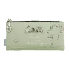 ANEKKE Carteira Grande Flexível RFID Alma Original Verde | Ref. 280.40749-906