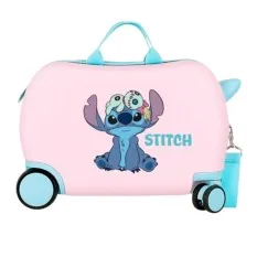 Mala de Viagem Infantil ABS 4R Easyjet STITCH In the Word Rosa | Ref. 186.2091041