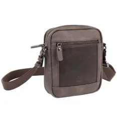 Bolsa de Tiracolo 2C MATTIES Canvas Castanha | Ref. 132.4016080