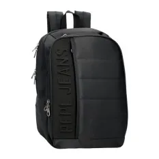 Mochila para Portátil 13.3" 2C Adapt. PEPE JEANS Ancor Preta | Ref. 186.7012142