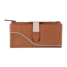 Carteira Grande Flexível RFID MATTIES Curve Line Camel | Ref. 132.1818012