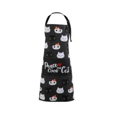 Avental de Cozinha iTOTAL Cat Preto | Ref. 343.XL2558