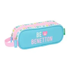 Estojo Escolar Duplo BENETTON Unique Azul/Rosa | Ref. 248.812552513