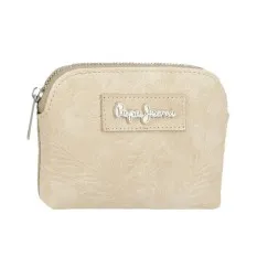 Porta-Moedas Redondo c/ Fecho PEPE JEANS Jana Bege | Ref. 186.7148041