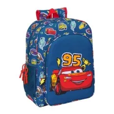 Mochila Escolar Júnior Adap. 38Cm CARS Racing Azul Marinho | Ref. 248.612511640