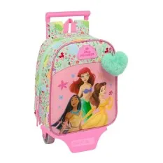 Mochila de Criança 27Cm c/ Carro PRINCESAS Bloom Verde Menta | Ref. 248.612580280