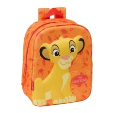 Mochila de Criança 27Cm REI LEÃO 3D Laranja | Ref. 248.622459011