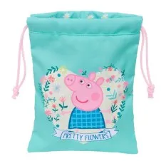 Saco Mochila Pequeno PEPPA PIG Pretty Flowers Turquesa | Ref. 248.812390237