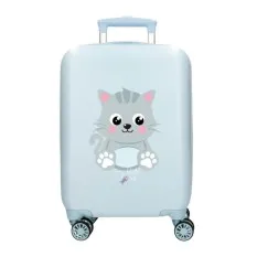 Mala de Cabine 50cm 4R ROLL ROAD Happy Pets my Litte Cat Azul | Ref. 186.4991344