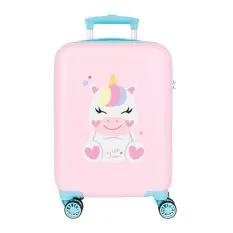 Mala de Cabine 50cm 4R ROLL ROAD Happy Pets my Litte Unicorn Rosa | Ref. 186.4991342