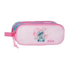 Estojo Escolar Duplo STITCH Heart Rosa | Ref. 186.4984242