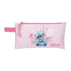 Estojo Escolar Rectangular STITCH Heart Rosa | Ref. 186.4984042