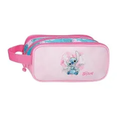 Estojo Escolar Triplo STITCH Heart Rosa | Ref. 186.4984742