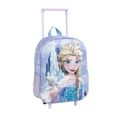 Mochila Infantil 31cm c/ Rodas FROZEN 3D Lilás | Ref. 299.2100006184