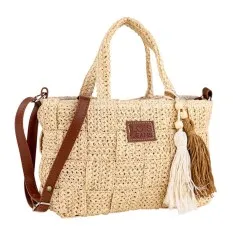 Mala de Mão Alças Curtas LOIS Pfeiffer Natural | Ref. 237.60220701