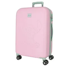 Mala Viagem / Trolley Médio 65cm 4R STITCH Traveling With Stitch Malva | Ref. 186.5449221