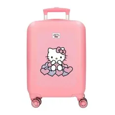Mala de Cabine / Trolley 50cm 4R HELLO KITTY Heart & Dots Rosa | Ref. 186.2031341