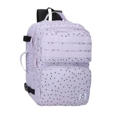 Mochila Escolar/Cabine 40x28x20 cm Vueling/Wizz ENSO Fleur Dots | Ref. 186.9872621
