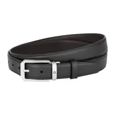 Cinto MONTBLANC Fivela Trapézio Reversível 30mm Preto/Castanho | Ref. 238.128759